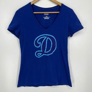 Majestic Los Angeles Dodgers Silver Fox #26 Chase Utley Blue V-Neck T-Shirt L